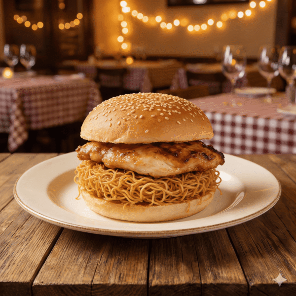 Noodle Chicken Burger