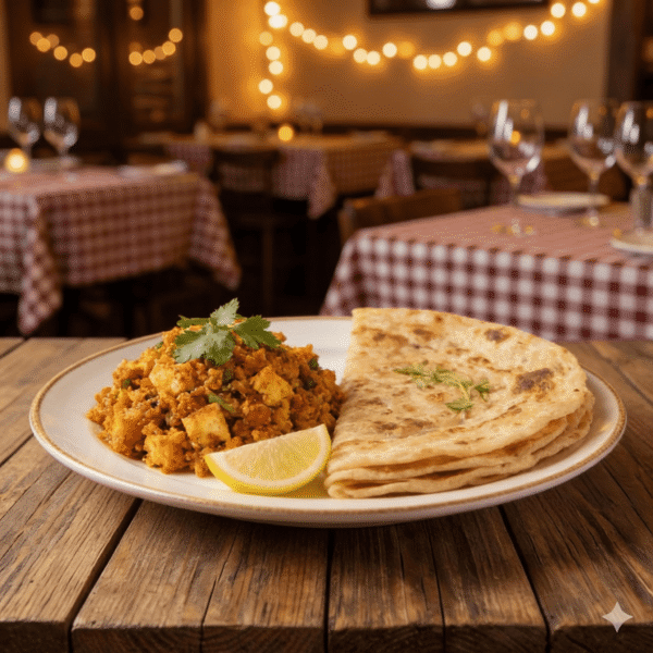 Paneer Bhurji with Parantha