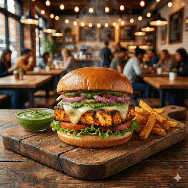 Punjabi Paneer Burger