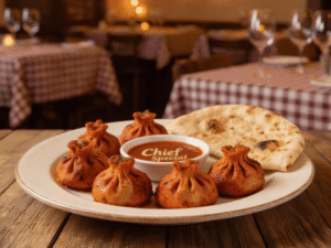 Tandoori Momos Surved with Chief Special Sauce