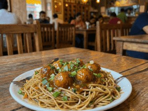 Veg Manchurian with Noodle